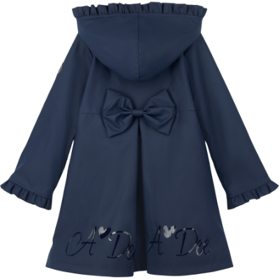 Picture of PRE ORDER A Dee BTS Nova Pleated Bow Raincoat - Dark Navy