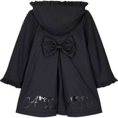Picture of PRE ORDER A Dee BTS Nova Pleated Bow Raincoat - Black