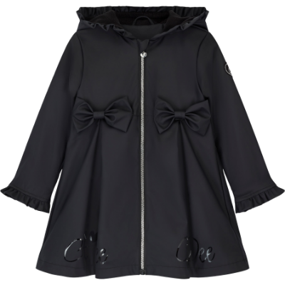 Picture of PRE ORDER A Dee BTS Nova Pleated Bow Raincoat - Black