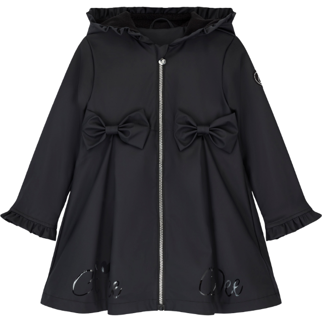 Picture of PRE ORDER A Dee BTS Nova Pleated Bow Raincoat - Black