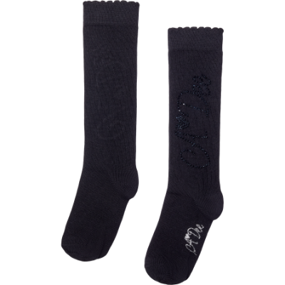 Picture of PRE ORDER A Dee BTS Seren Diamante Logo Knee High Sock - Black