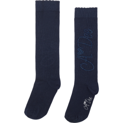 Picture of PRE ORDER A Dee BTS Seren Diamante Logo Knee High Sock - Navy