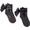 Picture of PRE ORDER A Dee BTS Cara Satin Bow Ankle Sock - Dark Grey