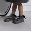 Picture of PRE ORDER A Dee BTS Cara Satin Bow Ankle Sock - Dark Grey