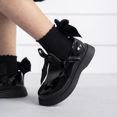 Picture of PRE ORDER A Dee BTS Cara Satin Bow Ankle Sock - Black