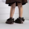 Picture of PRE ORDER A Dee BTS Cara Satin Bow Ankle Sock - Brown