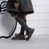 Picture of PRE ORDER A Dee BTS Seren Diamante Logo Knee High Sock - Dark Grey