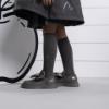 Picture of PRE ORDER A Dee BTS Seren Diamante Logo Knee High Sock - Dark Grey