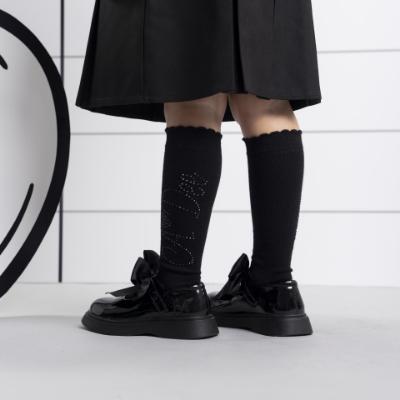 Picture of PRE ORDER A Dee BTS Seren Diamante Logo Knee High Sock - Black