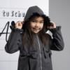 Picture of PRE ORDER A Dee BTS Nova Pleated Bow Raincoat - Dark Grey