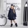 Picture of PRE ORDER A Dee BTS Nova Pleated Bow Raincoat - Dark Navy
