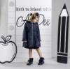 Picture of PRE ORDER A Dee BTS Nova Pleated Bow Raincoat - Dark Navy