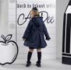 Picture of PRE ORDER A Dee BTS Nova Pleated Bow Raincoat - Dark Navy