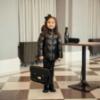 Picture of PRE ORDER A Dee BTS Luna Short Hooded Jacket  - Black