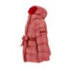 Picture of PRE ORDER Monnalisa Girls Padded Check Coat With Hood - Red
