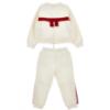Picture of PRE ORDER Monnalisa Girls Teddy Crew Neck Jogger Set X 2 - Ivory Red