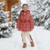 Picture of PRE ORDER Monnalisa Girls Teddy Crew Neck Jogger Set X 2 - Ivory Red