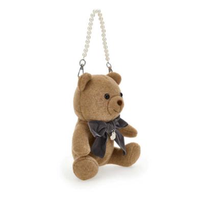 Picture of PRE ORDER Monnalisa Girls Plush Teddy With Bow Handbag - Beige