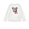 Picture of PRE ORDER Monnalisa Girls Teddy Top & Skirt Set X 2 - Ivory Grey Red