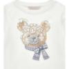Picture of PRE ORDER Monnalisa Girls Teddy Top & Skirt Set X 2 - Ivory Beige Grey