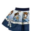 Picture of PRE ORDER Monnalisa Girls Daisy Duck Top & Skirt Set X 2 - Ivory Navy Blue