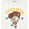 Picture of PRE ORDER Monnalisa Girls Daisy Duck Top & Skirt Set X 2 - Ivory Navy Blue