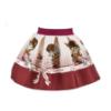 Picture of PRE ORDER Monnalisa Girls Daisy Duck Top & Skirt Set X 2 - Ivory Burgundy