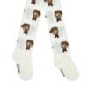 Picture of PRE ORDER Monnalisa Girls Daisy Duck Tights - Ivory Burgundy