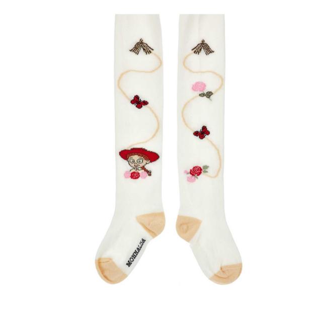 Picture of PRE ORDER Monnalisa Girls Toy Story Tights - Ivory Multi