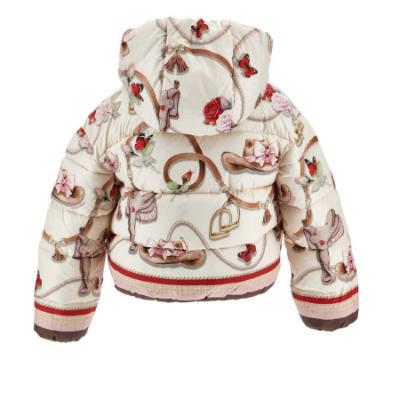 Picture of PRE ORDER Monnalisa Girls Toy Story Padded Hooded Jacket - Ivory Multi