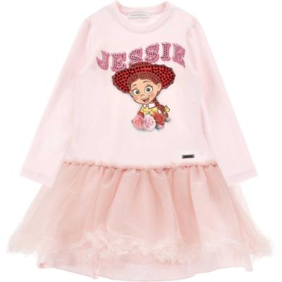 Picture of PRE ORDER Monnalisa Girls Toy Story Long Sleeve Dress - Pink