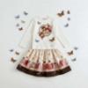 Picture of PRE ORDER Monnalisa Girls Toy Story Top & Roses Skirt Set X 2 - Ivory Multi