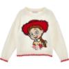 Picture of PRE ORDER Monnalisa Girls Toy Story Blouse Jumper & Denim Skirt Set X 3 - Ivory Navy Blue