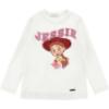 Picture of PRE ORDER Monnalisa Girls Toy Story Jessie Top & Denim Skirt Set X 2 - Ivory Navy Blue