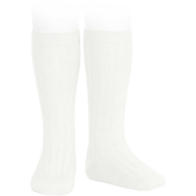 Picture of Condor Socks Basic Rib Knee High Socks - Ivory