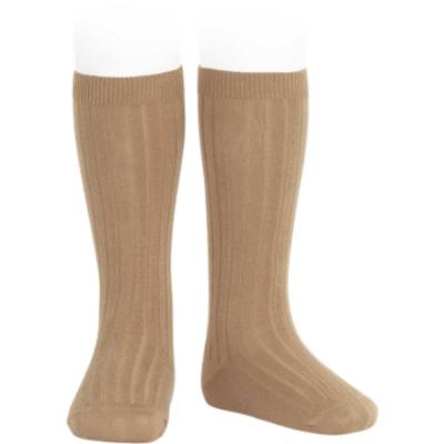 Picture of Condor Socks Basic Rib Knee High Socks - Beige Camel