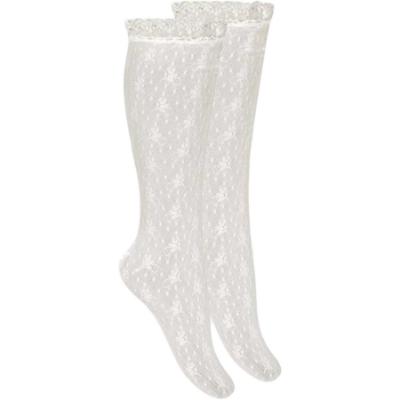 Picture of Condor Socks Silk Lace  Knee High Socks - White