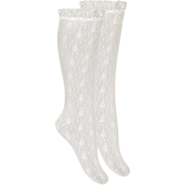 Picture of Condor Socks Silk Lace  Knee High Socks - White