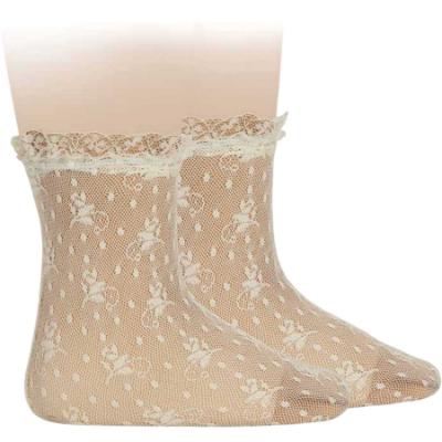 Picture of Condor Socks Silk Lace Ankle Socks - Ivory