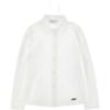 Picture of PRE ORDER Monnalisa Girls Tulle Collar Stretchy Blouse - White White