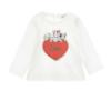 Picture of PRE ORDER Monnalisa Bebe Girls Dalmatian Heart Top & Skirt Set X 2 - Ivory Red