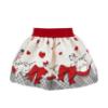 Picture of PRE ORDER Monnalisa Bebe Girls Dalmatian Jumper Blouse & Skirt Set X 3 - Ivory Red