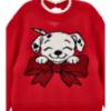 Picture of PRE ORDER Monnalisa Bebe Girls Dalmatian Jumper Blouse & Skirt Set X 3 - Ivory Red
