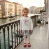 Picture of PRE ORDER Monnalisa Bebe Girls Dalmatian Dress - Ivory Red Grey