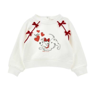 Picture of PRE ORDER Monnalisa Bebe Girls Dalmatian Tracksuit Set X 2 - Ivory Red