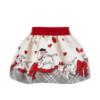 Picture of PRE ORDER Monnalisa Bebe Girls Dalmatian Bow Top & Skirt Set X 2 - Ivory Red