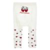 Picture of PRE ORDER Monnalisa Bebe Girls Dalmatian Heart Tights - Ivory Red