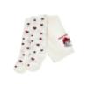 Picture of PRE ORDER Monnalisa Bebe Girls Dalmatian Heart Tights - Ivory Red