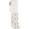 Picture of PRE ORDER Monnalisa Bebe Girls Dalmatian Heart Tights - Ivory Red
