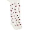 Picture of PRE ORDER Monnalisa Bebe Girls Dalmatian Heart Tights - Ivory Red